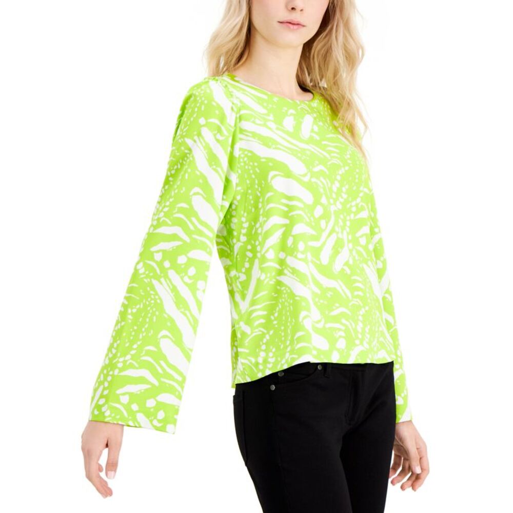 Alfani Petite Printed Flared Sleeve Top